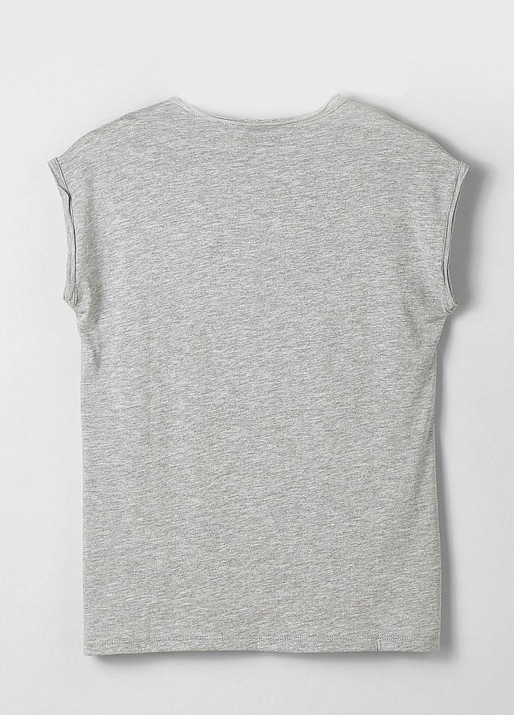 Светло-серая летняя футболка S.Oliver