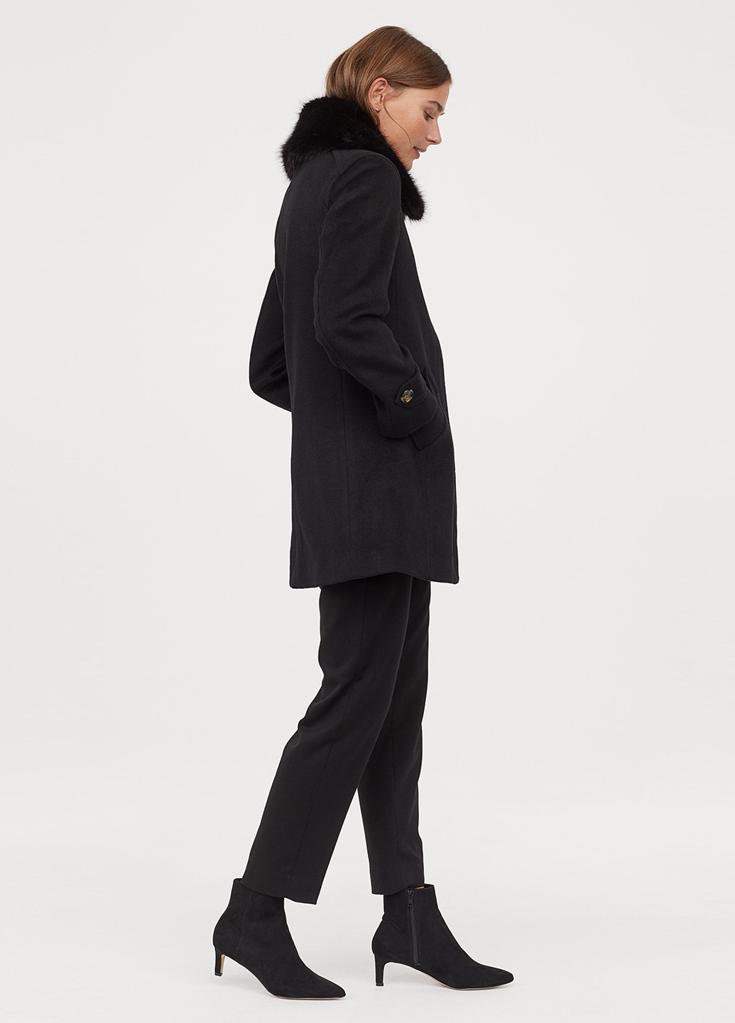 Чорне демісезонне Пальто оверсайз H&M