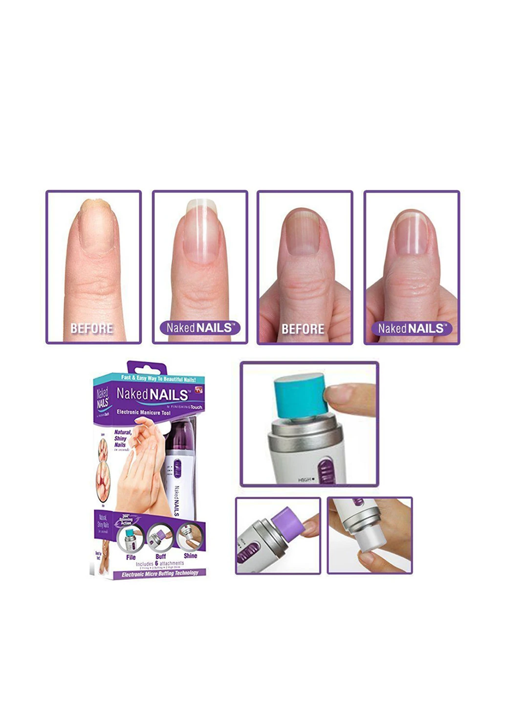 Машинка для шлифовки и полировки ногтей, 23х16х11 см Tv-Shop (98959051)