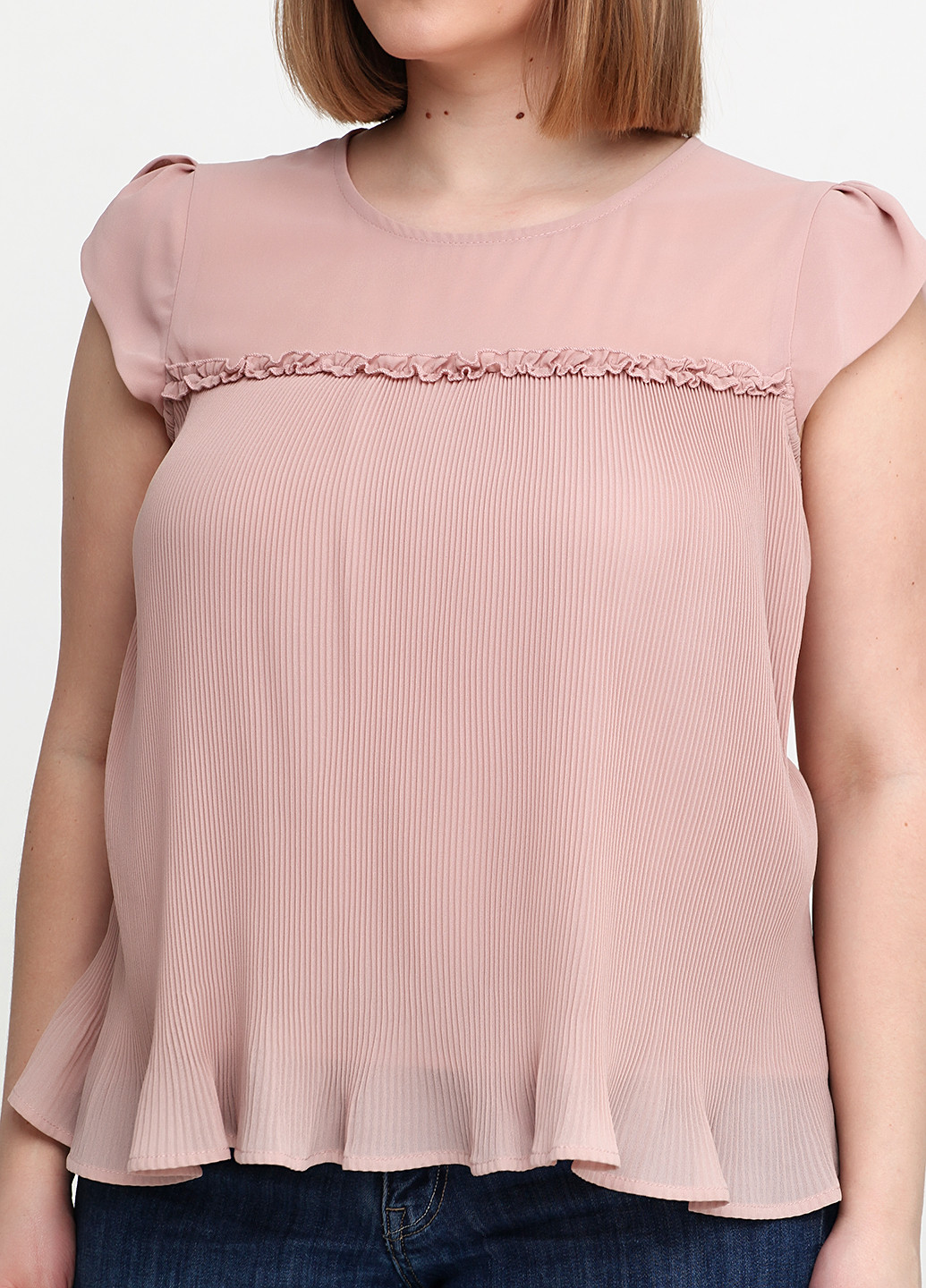 Бледно-розовая летняя блуза Rinascimento