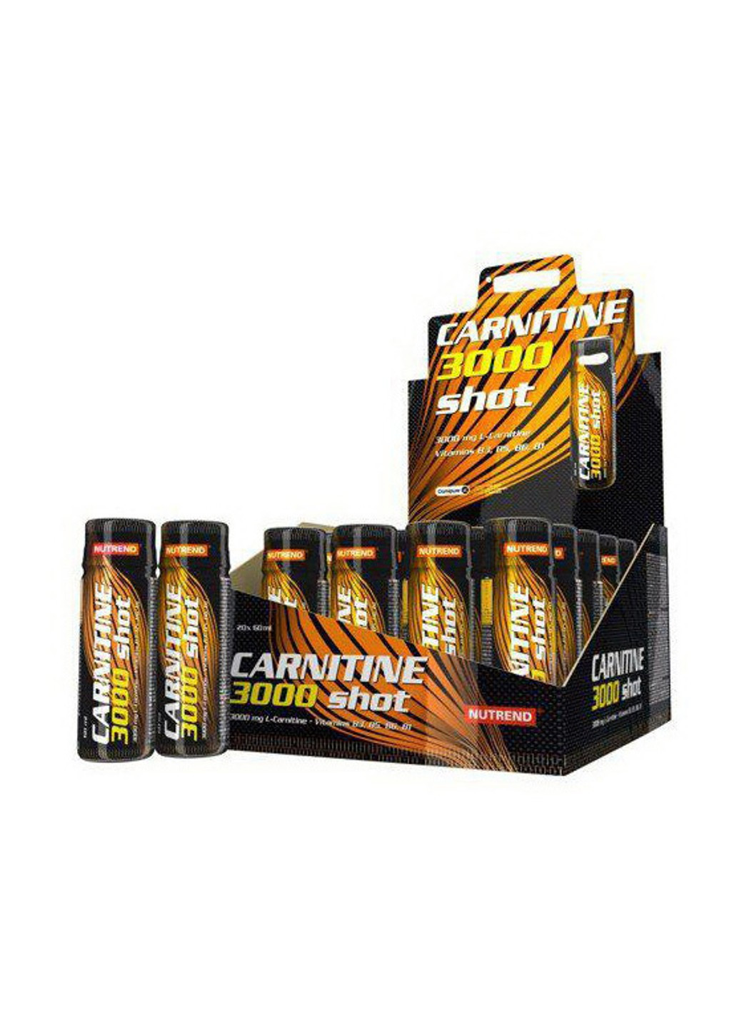 Л-карнітин Carnitine 3000 Shot 20 х 60 мл Апельсин Nutrend (255362095)