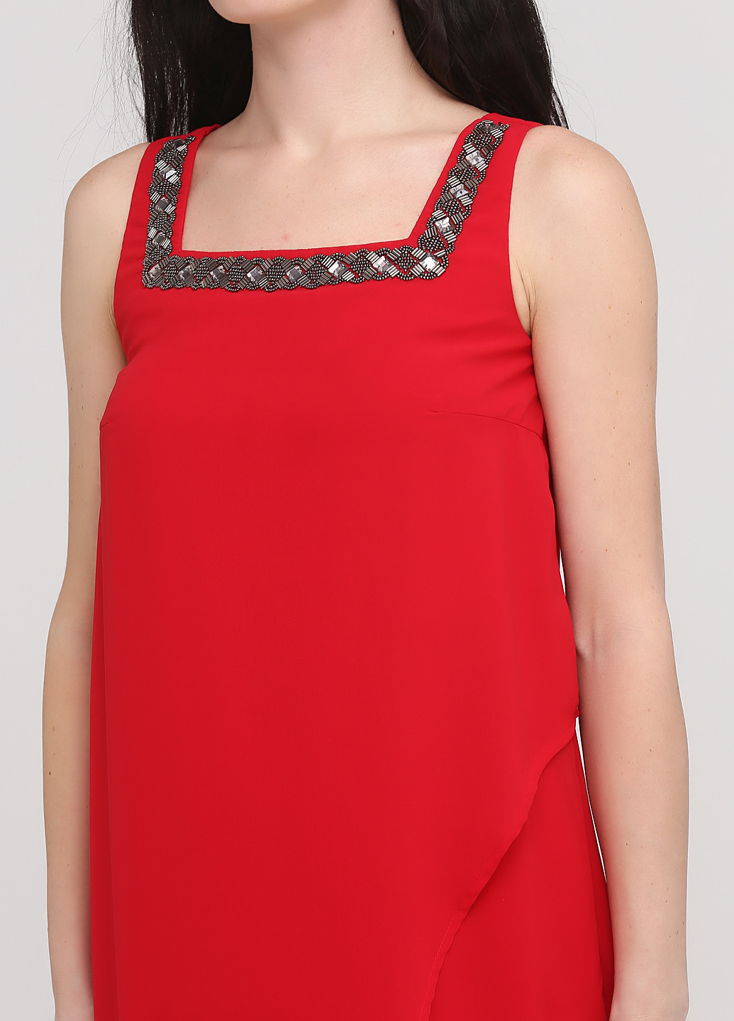 Червона коктейльна плаття, сукня Ashley Brooke однотонна