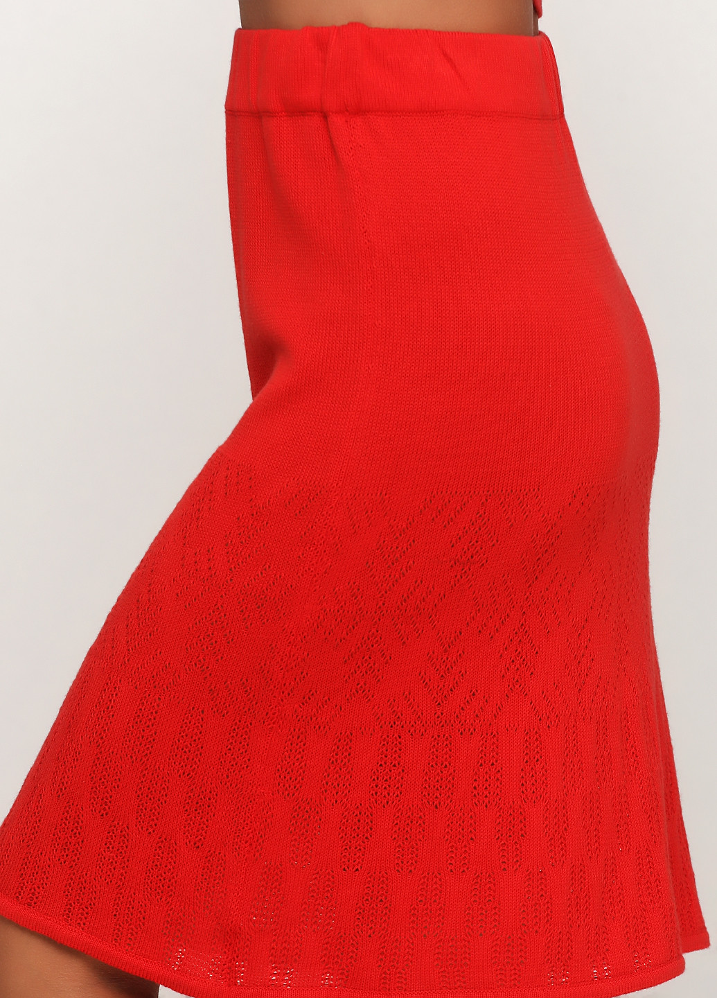 Красная кэжуал однотонная юбка Only Women а-силуэта (трапеция)