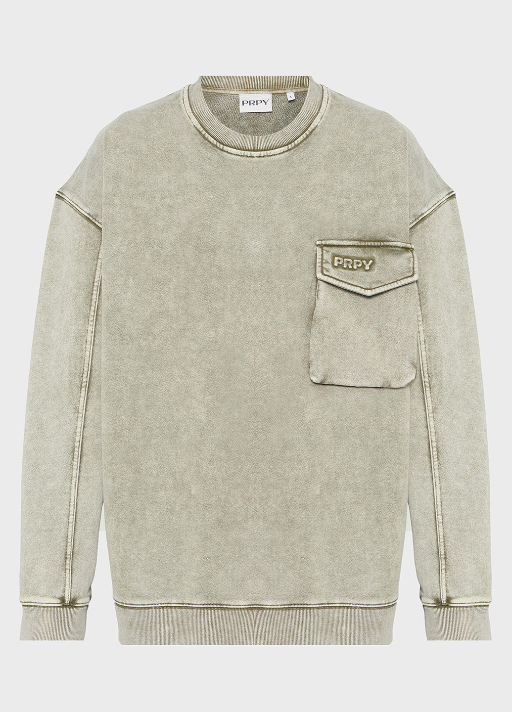 Хаки свитшот PRPY варенка тиснение (361230545)