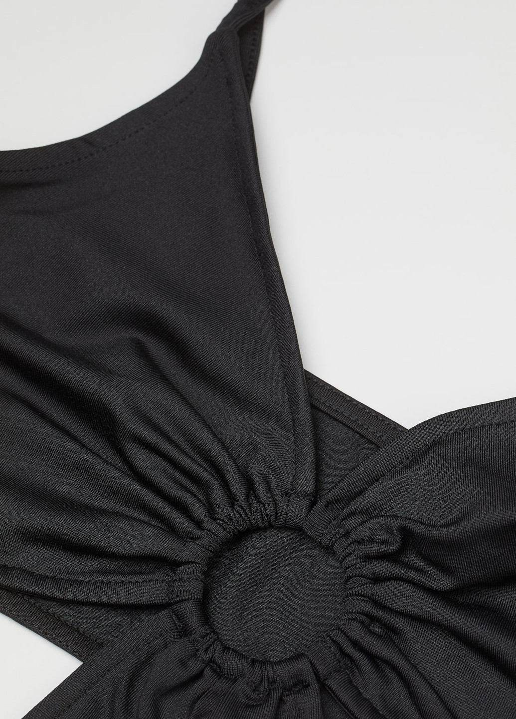 Комбинезон H&M комбинезон-шорты однотонный чёрный спортивный, кэжуал полиэстер