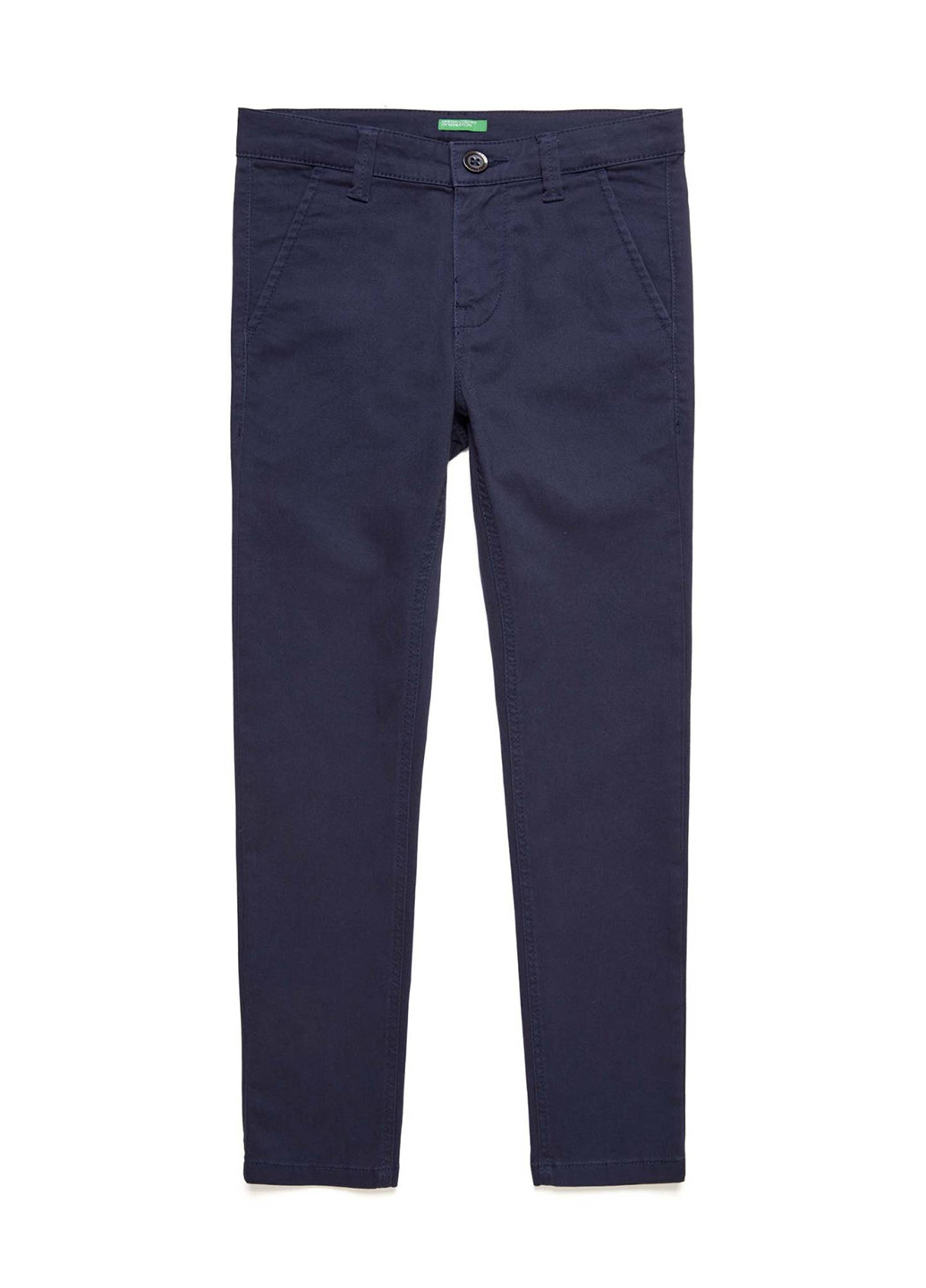 Темно-синие кэжуал демисезонные брюки зауженные United Colors of Benetton