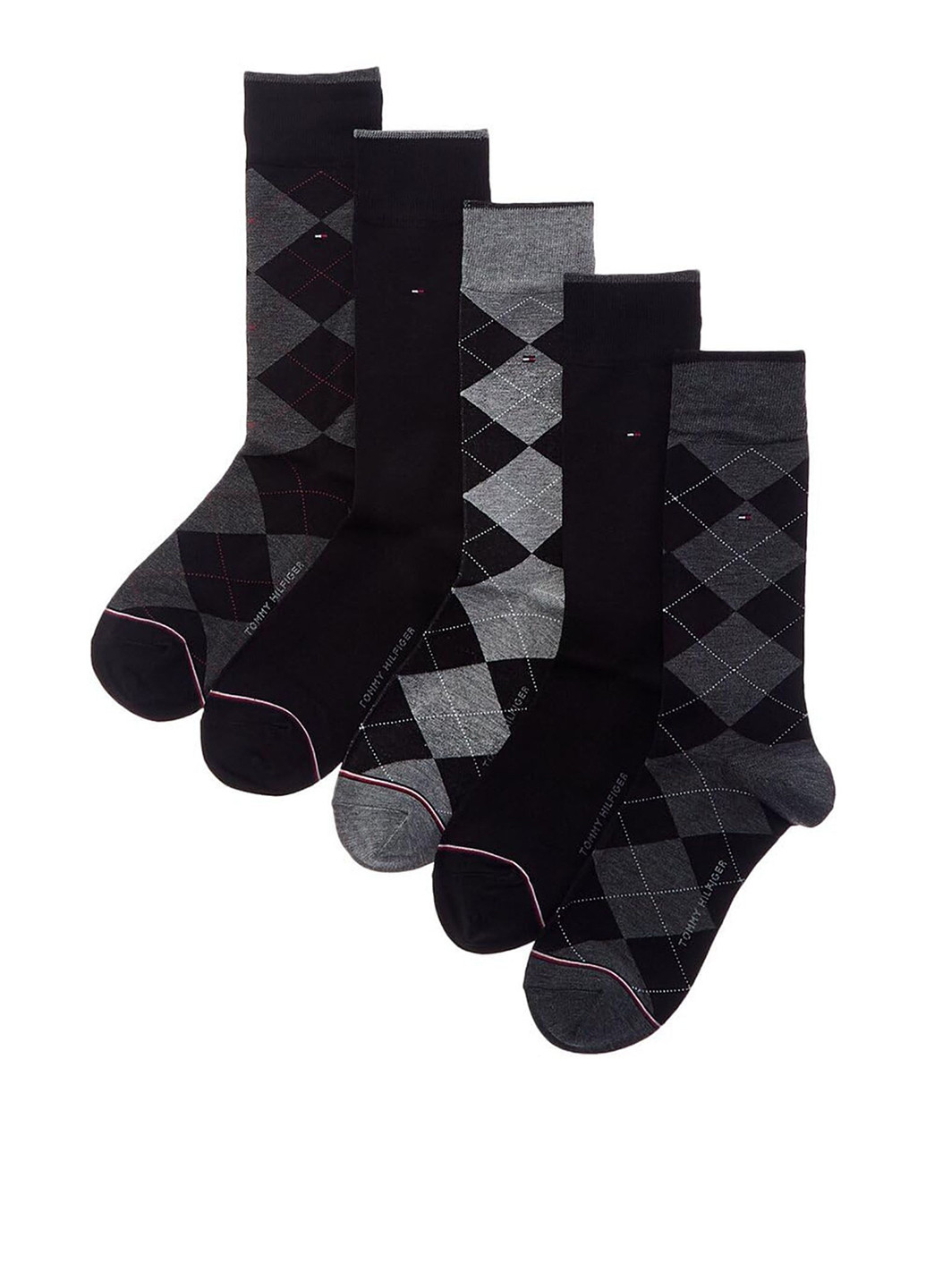 Комбинированные носки (5 пар) Tommy Hilfiger клетка (331305091)