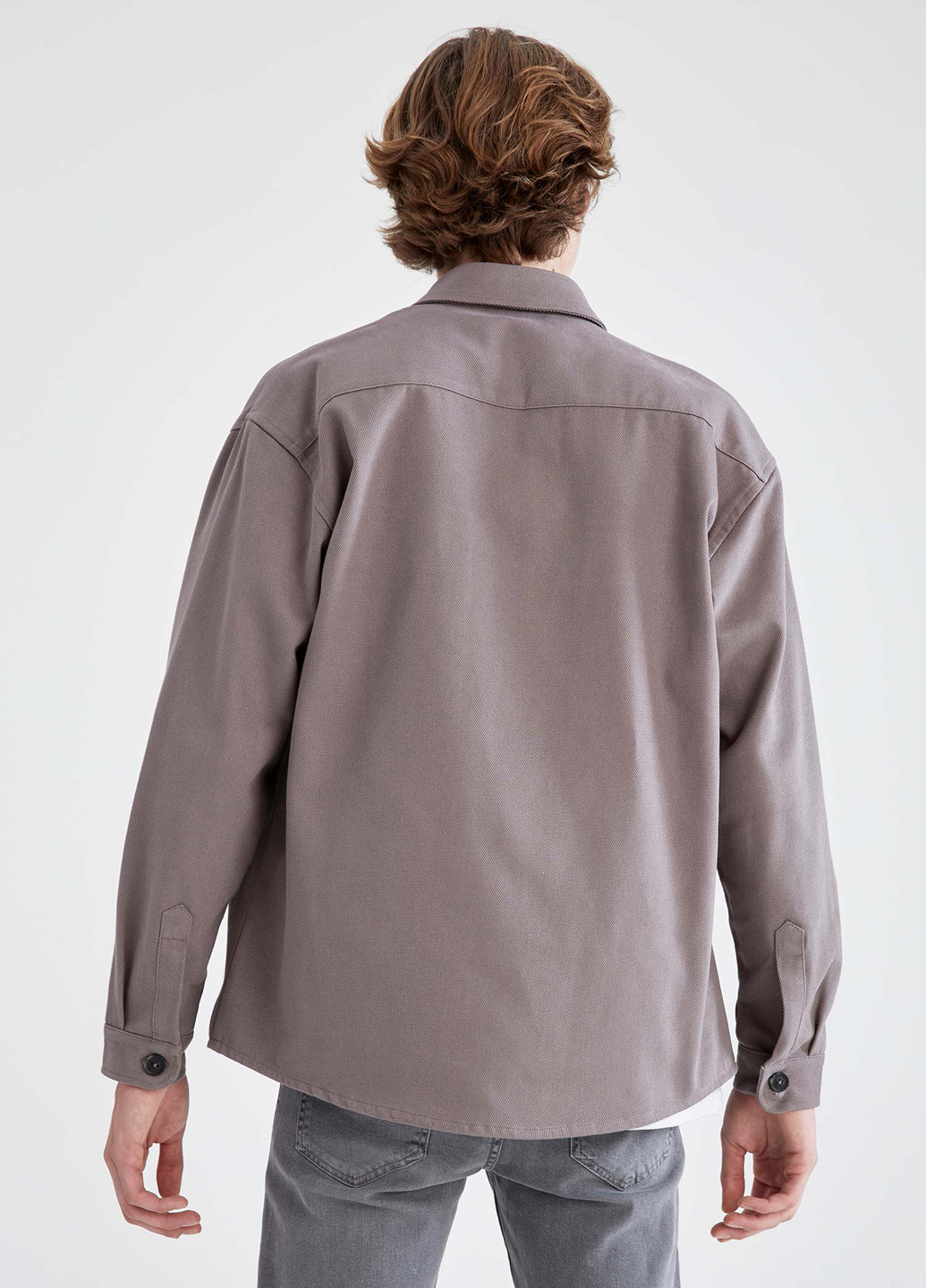 Темно-бежевая кэжуал рубашка DeFacto