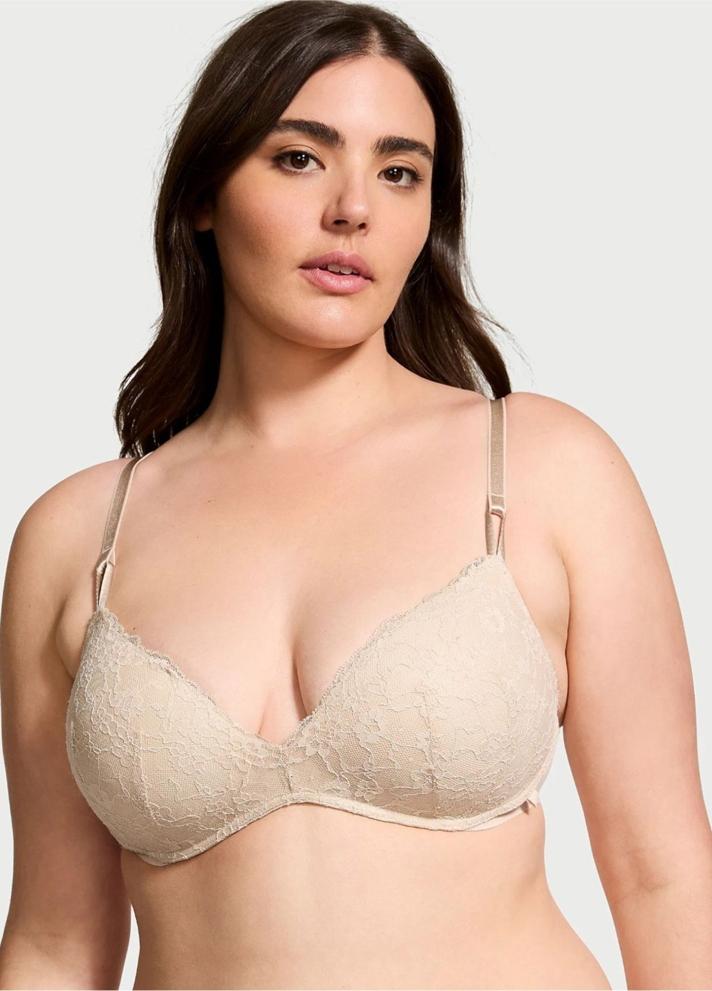 Бежевий демісезонний комплект (бюстгальтер, трусики) Victoria's Secret