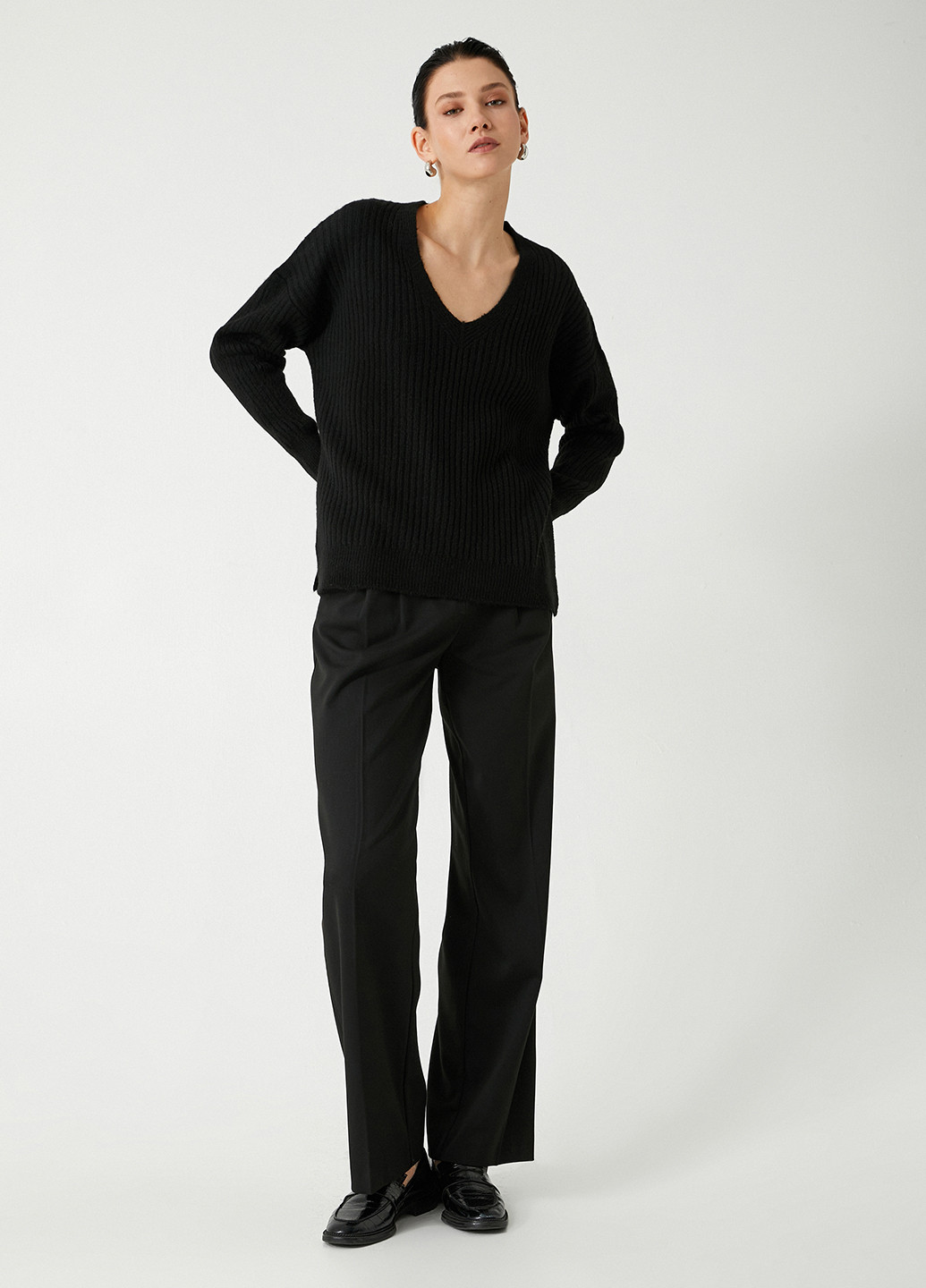 Чорний демісезонний пуловер пуловер KOTON