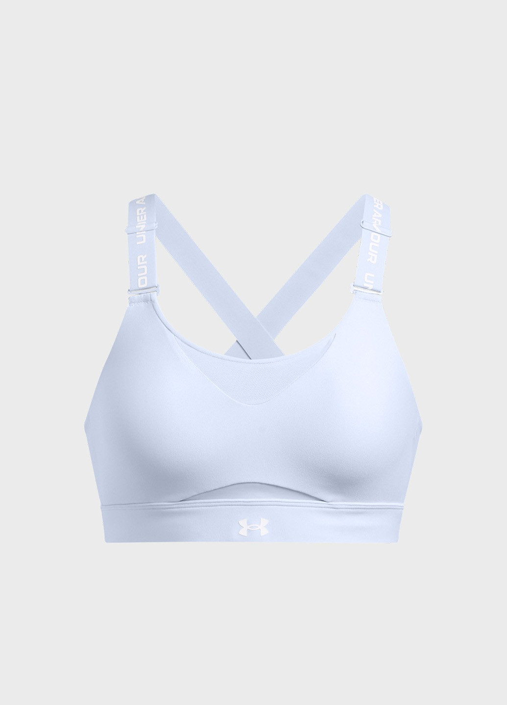 Светло-голубой топ бюстгальтер Under Armour без косточек полиэстер