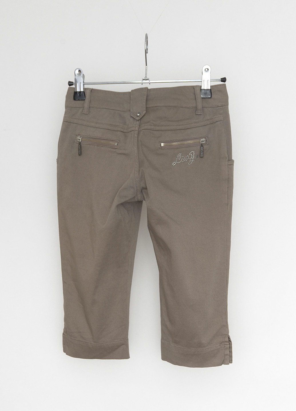 Серо-коричневые кэжуал демисезонные прямые брюки Liu Jo