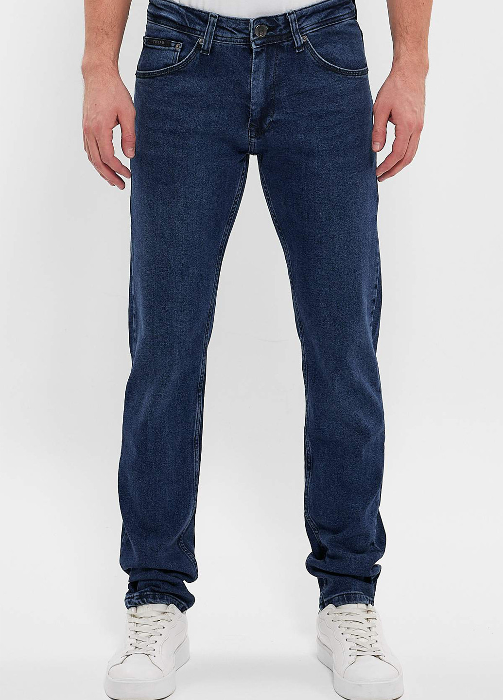 Светло-синие демисезонные зауженные джинсы Trend Collection