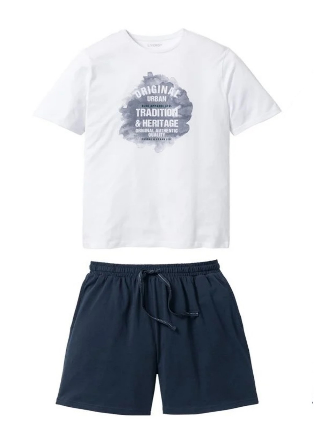 Пижама (футболка, шорты) Esmara футболка + шорты надпись белая домашняя трикотаж, хлопок