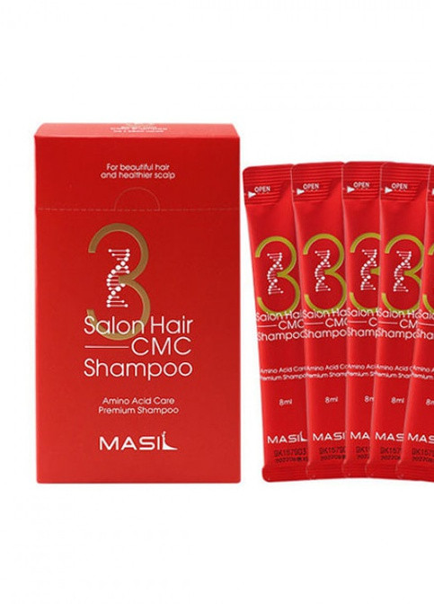Шампунь для волосся з амінокислотами Salon Hair CMC Shampoo 8ml в саше 20шт MASIL (241471354)