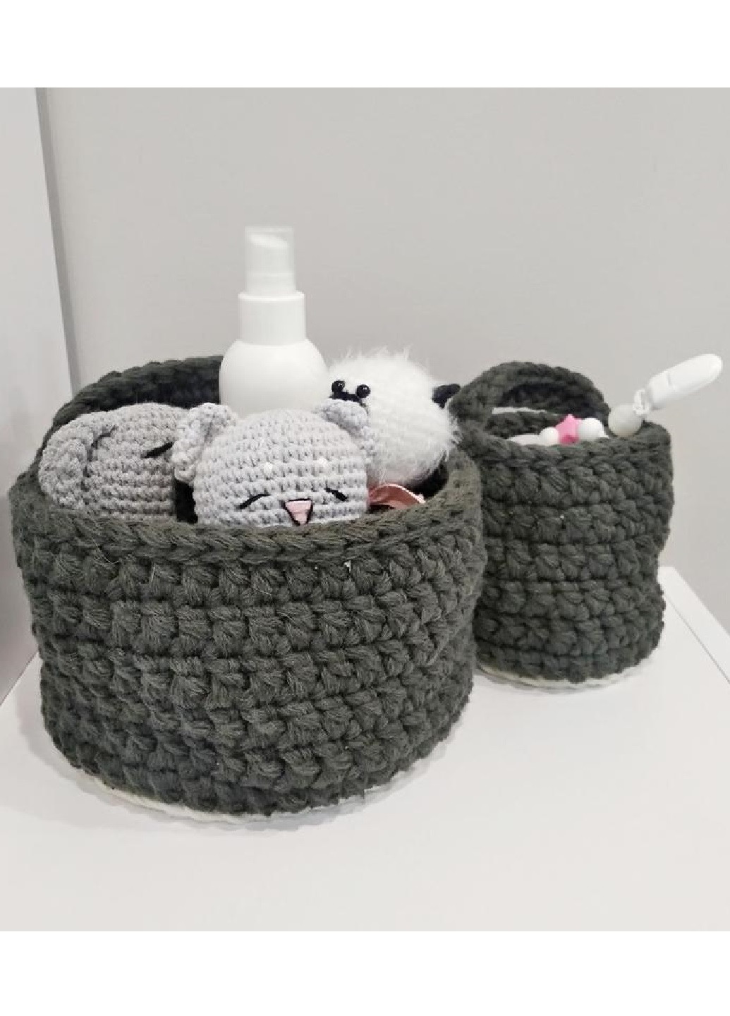 Набор подвесных корзинок органайзеров для мелочей косметики украшений 2 штуки в наборе ручной работы (23593-Нов) Francesco Marconi (251880032)