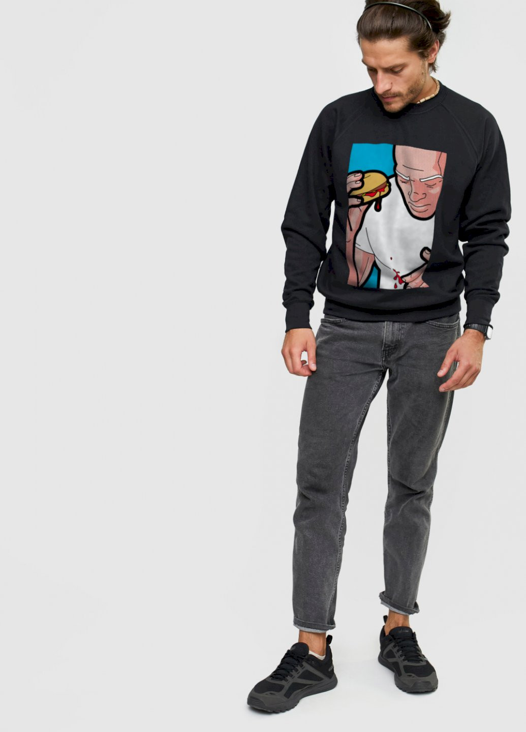 Черный свитшот мужской YAPPI (198688906)