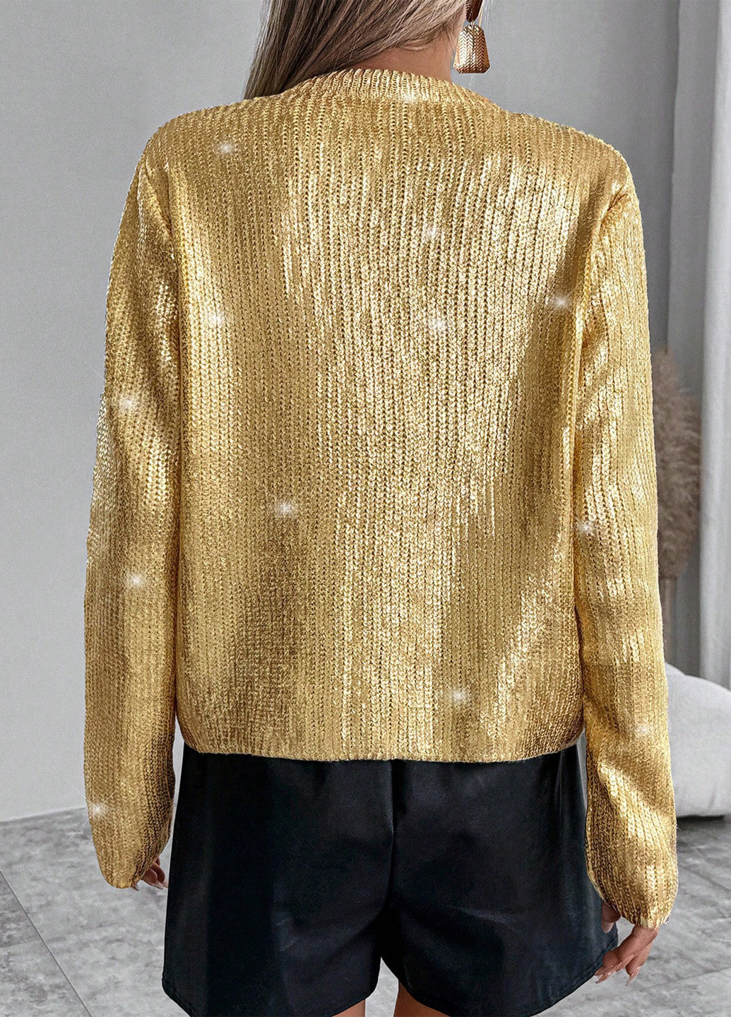 Золотий демісезонний джемпер джемпер SHEIN