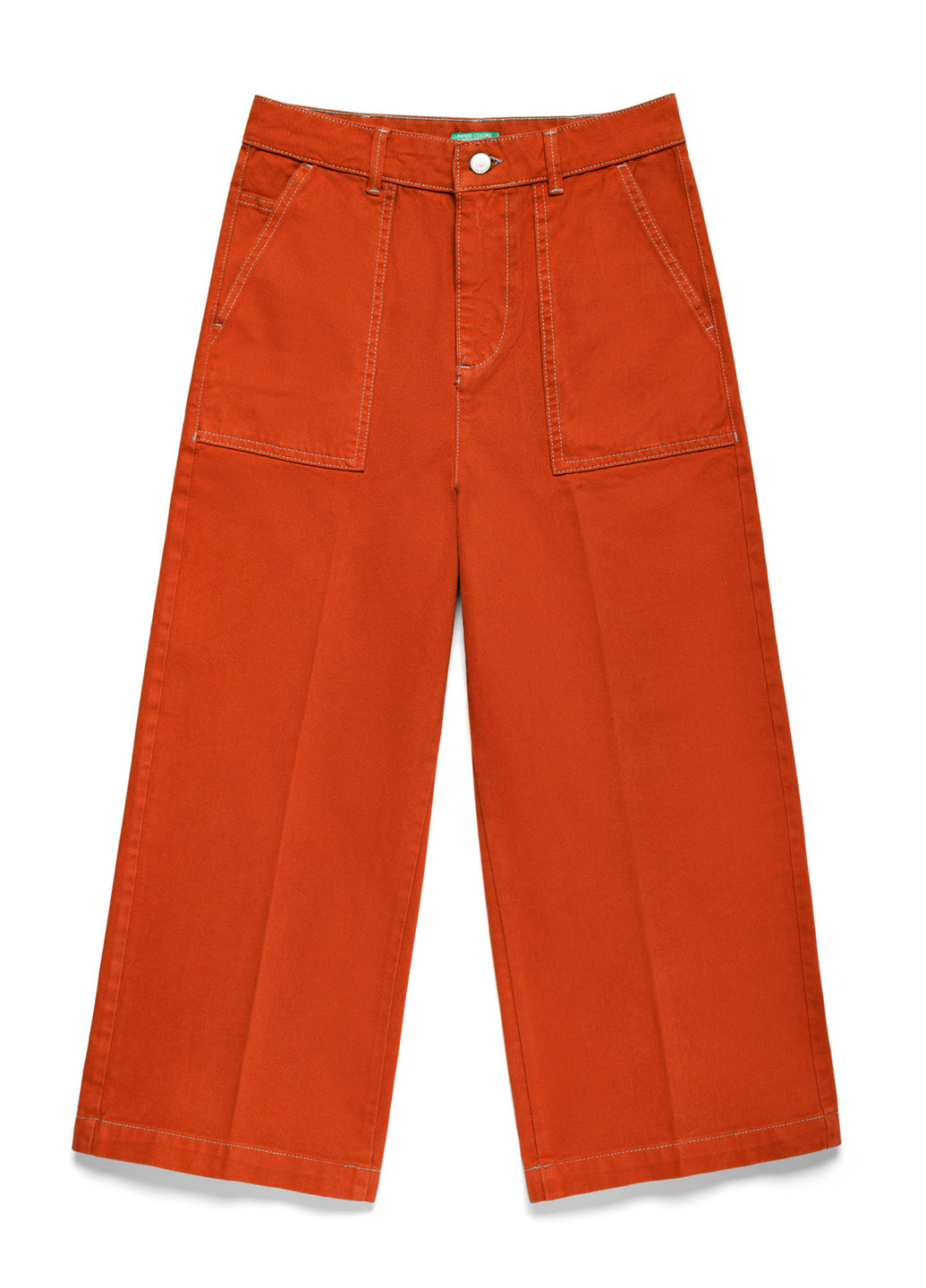 Рыжие кэжуал демисезонные кюлоты брюки United Colors of Benetton