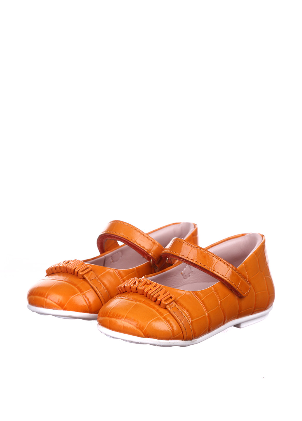 Оранжевые туфли без каблука Moschino