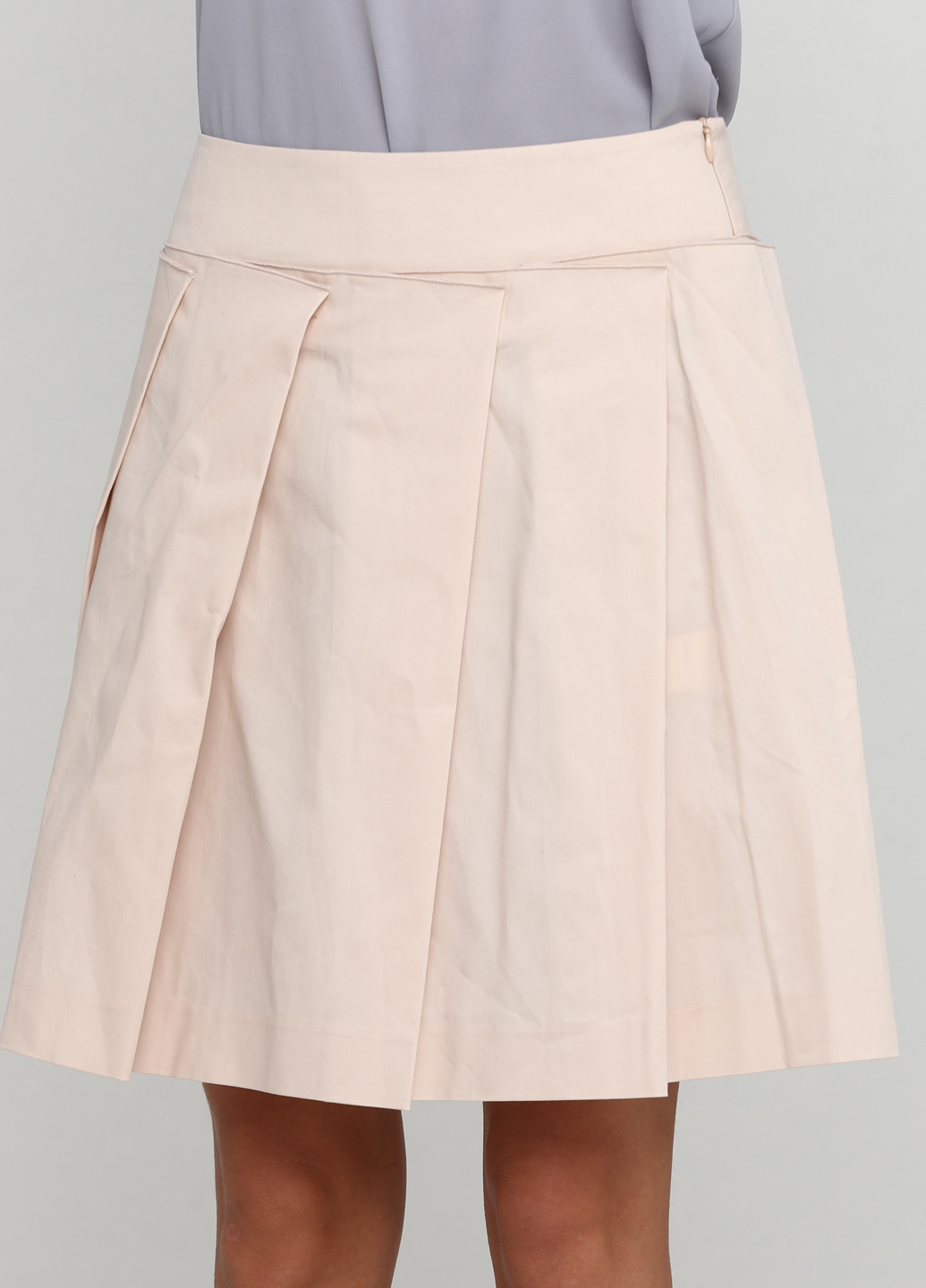 Бледно-розовая кэжуал однотонная юбка Cacharel а-силуэта (трапеция)