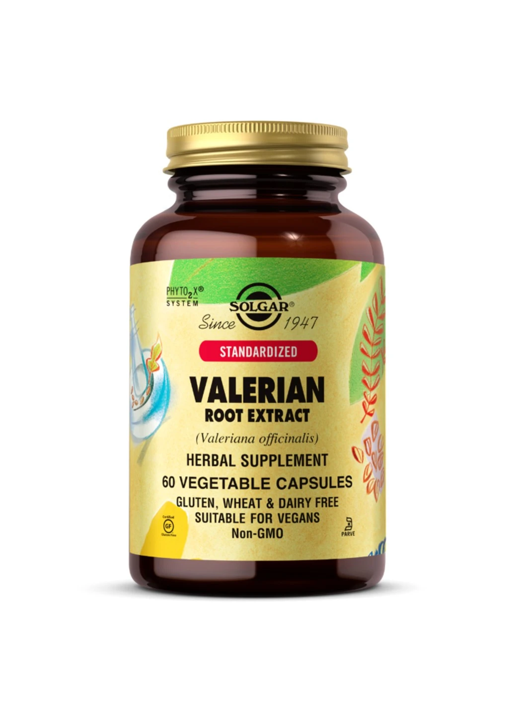 Корень валерианы экстракт Valerian Root 500 mg (60 капс) солгар Solgar (255409324)