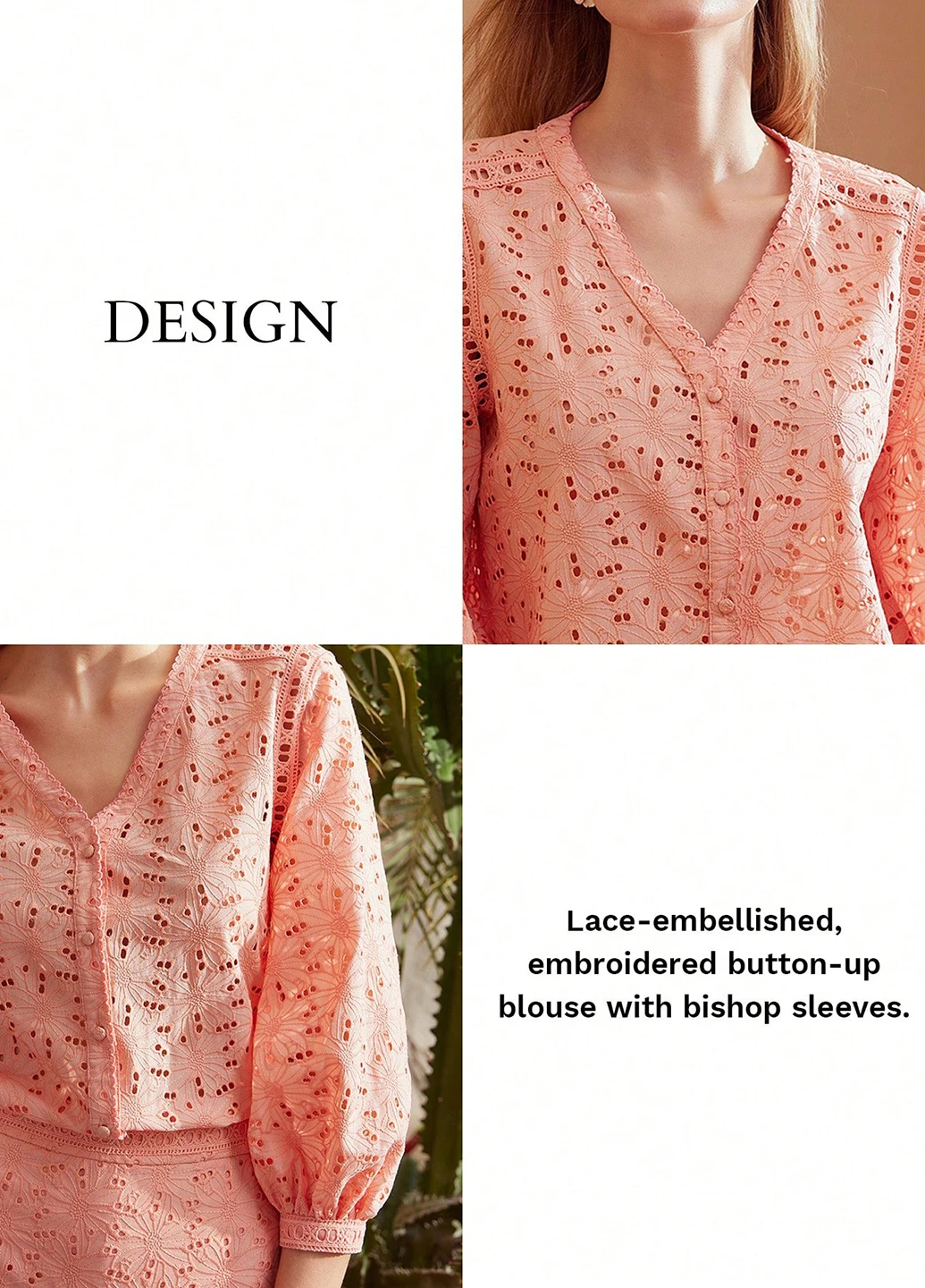 Лососева блуза SHEIN