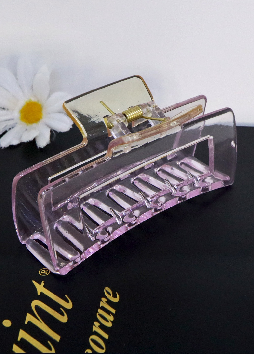 Заколка краб для волосся "Градієнт", прозора з відтінком фіолетового Анна Ясеницька (256537958)