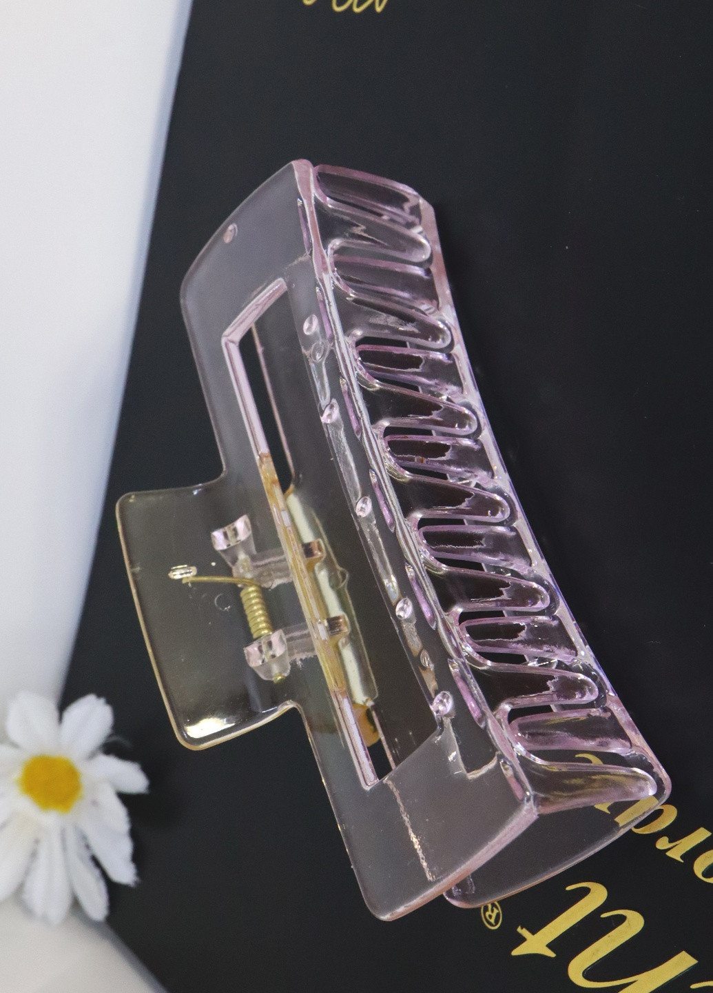 Заколка краб для волосся "Градієнт", прозора з відтінком фіолетового Анна Ясеницька (256537958)