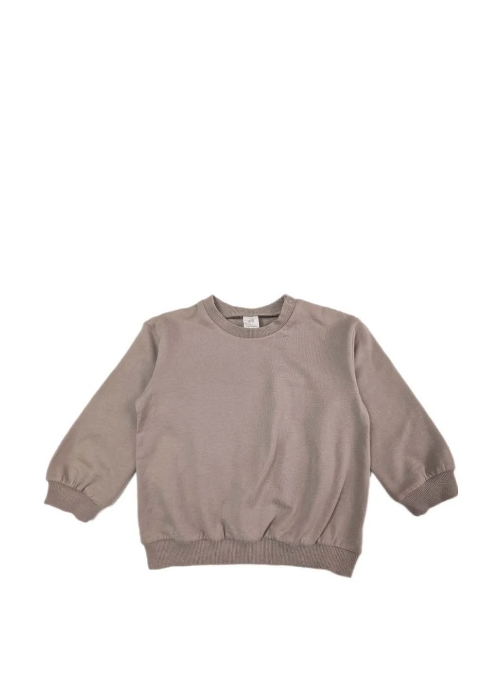 Темно-бежевий світшот H&M однотонний без декору (334458738)