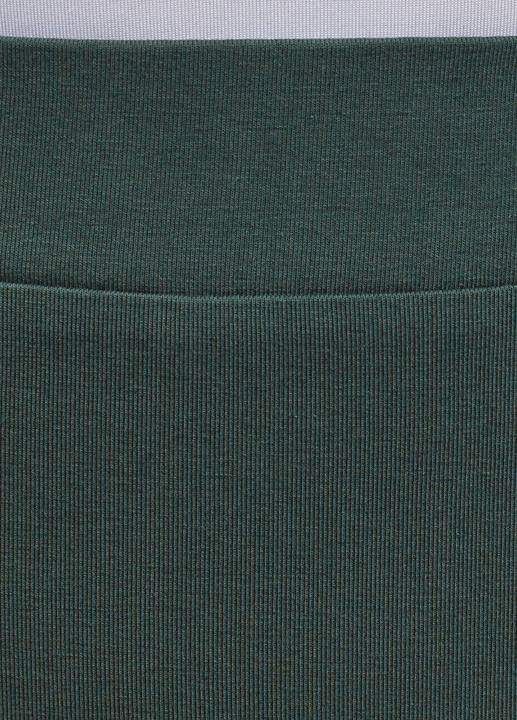 Темно-зеленая кэжуал однотонная юбка Oodji