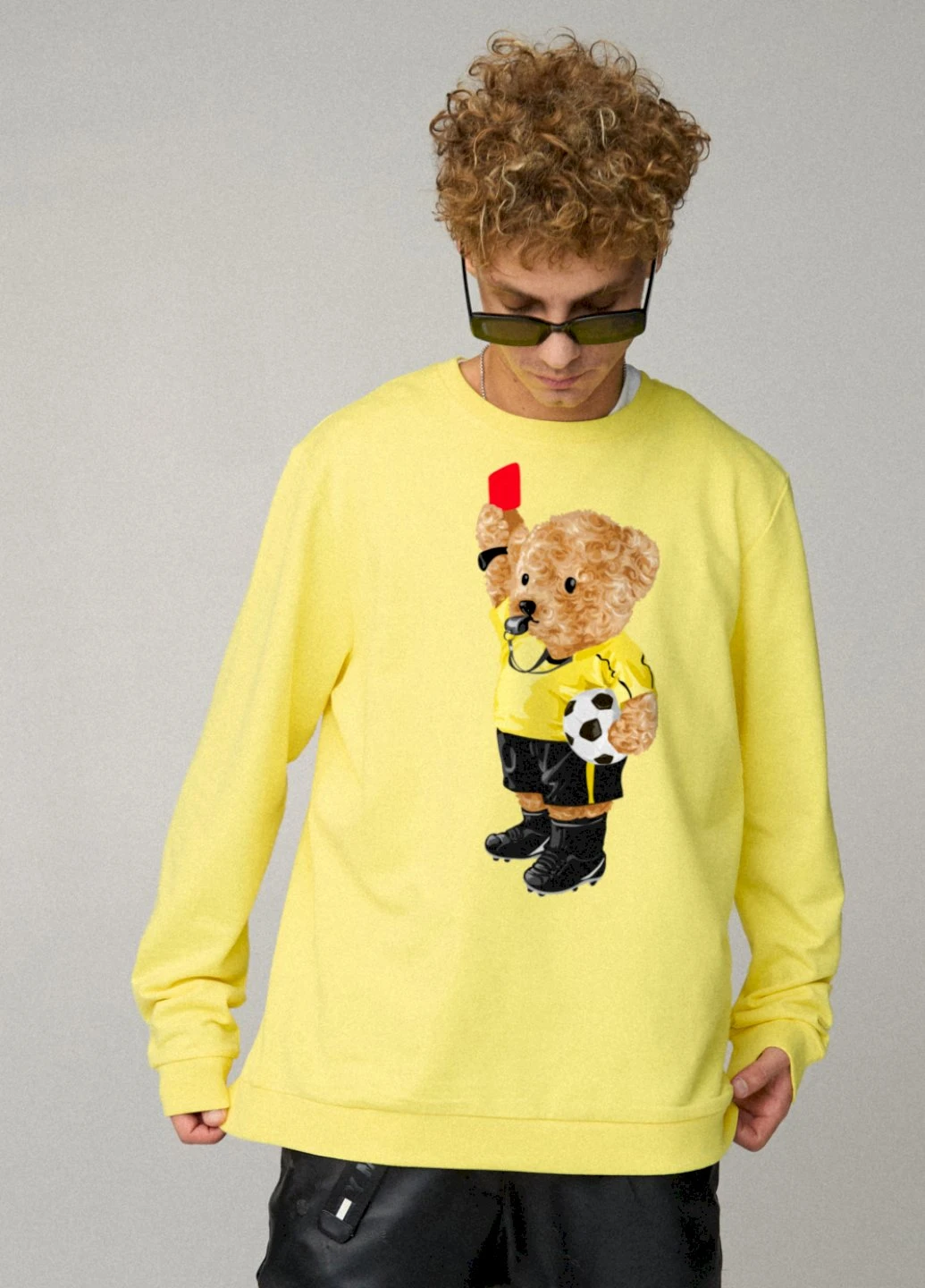 Жовтий світшот чоловічий oversize /no flis/ YAPPI (252258948)