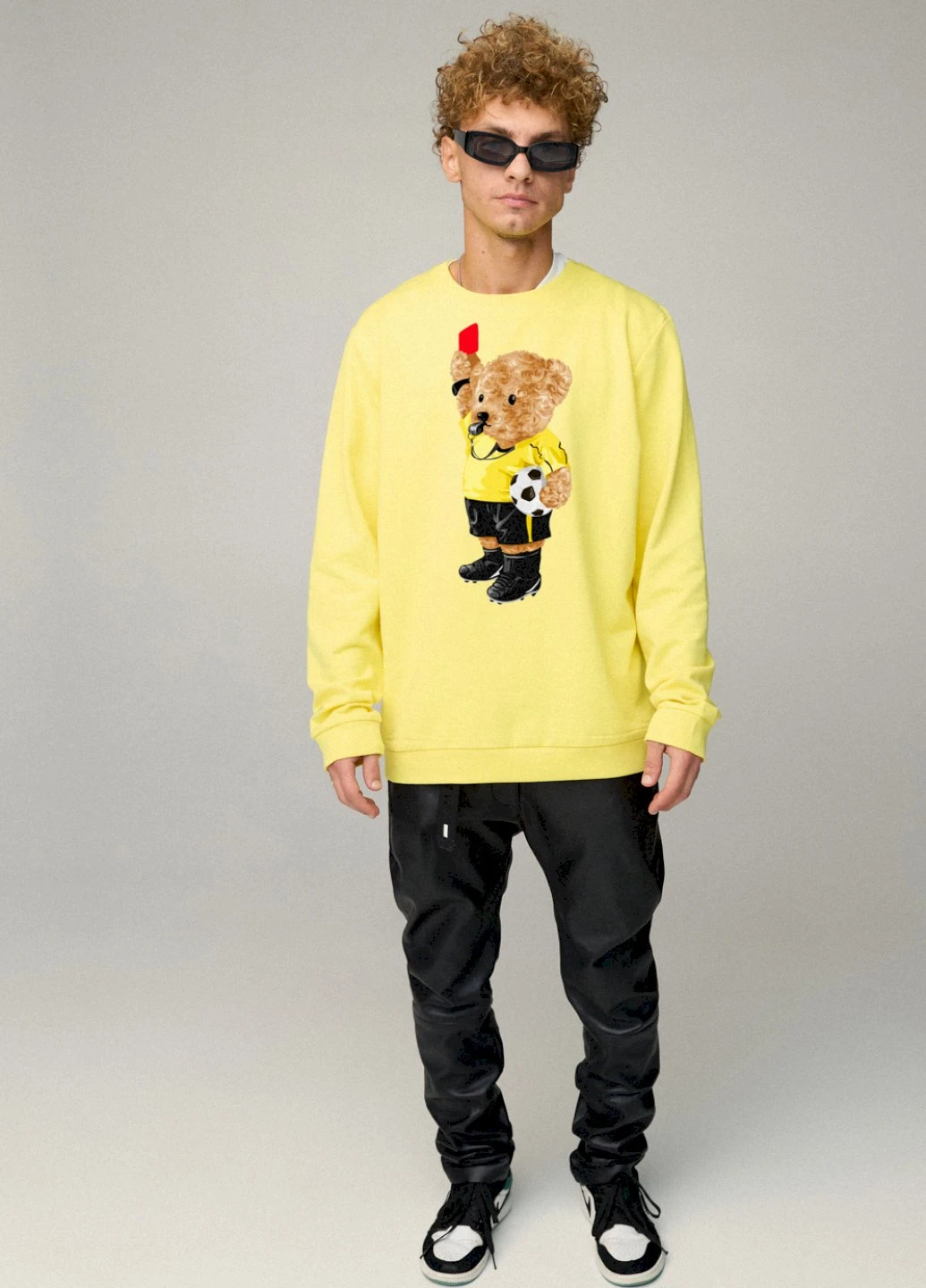 Жовтий світшот чоловічий oversize /no flis/ YAPPI (252258948)