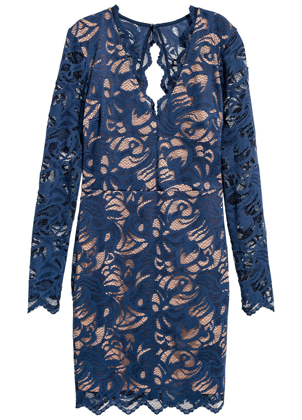 Темно-синее кэжуал сукня H&M однотонное