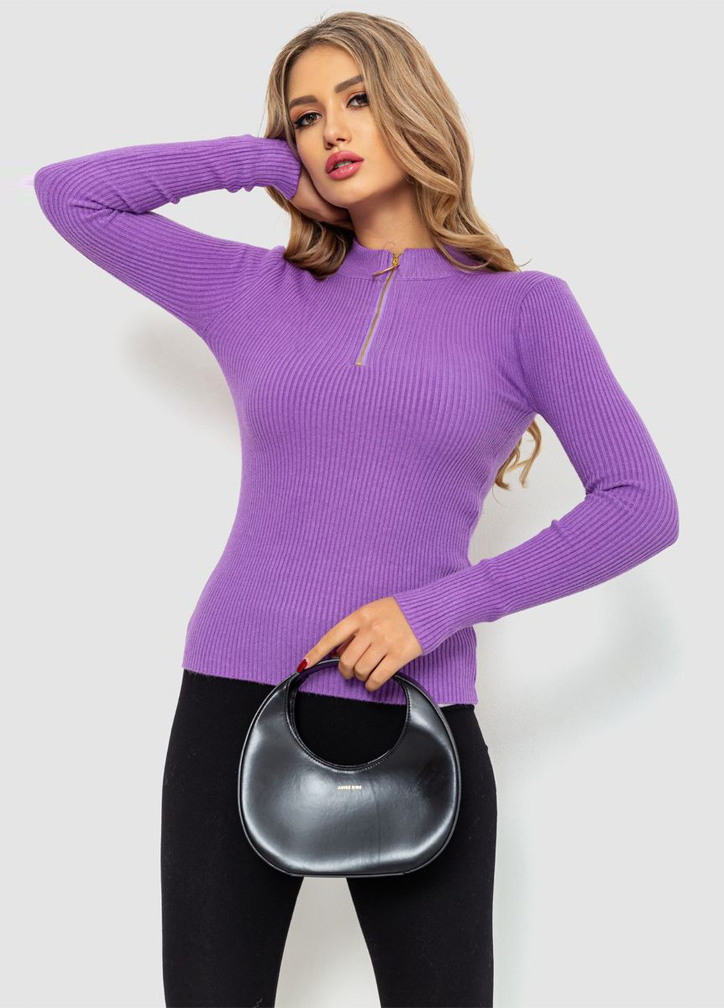 Світло-фіолетовий демісезонний светр Ager