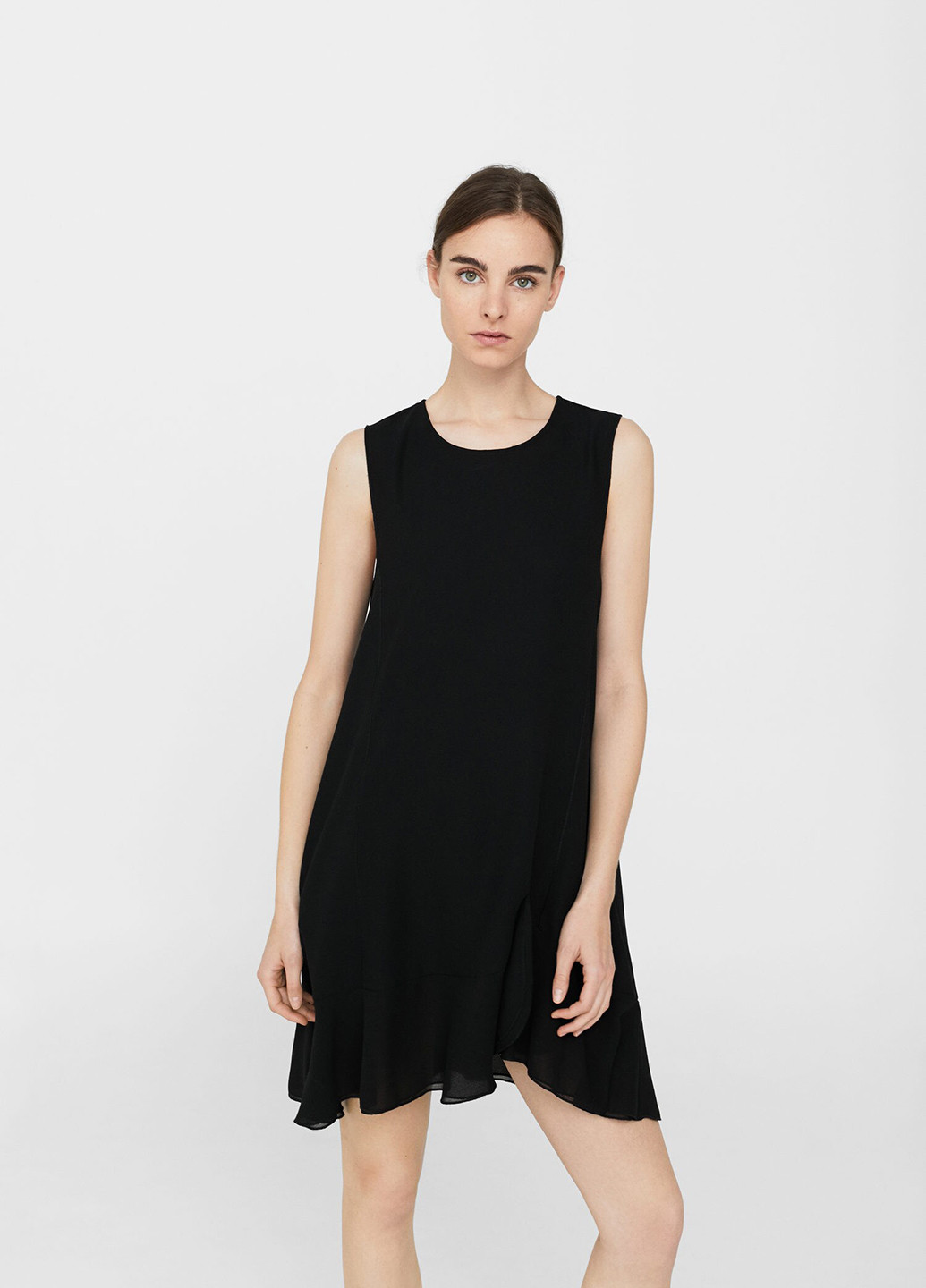 Черное кэжуал платье Mango однотонное