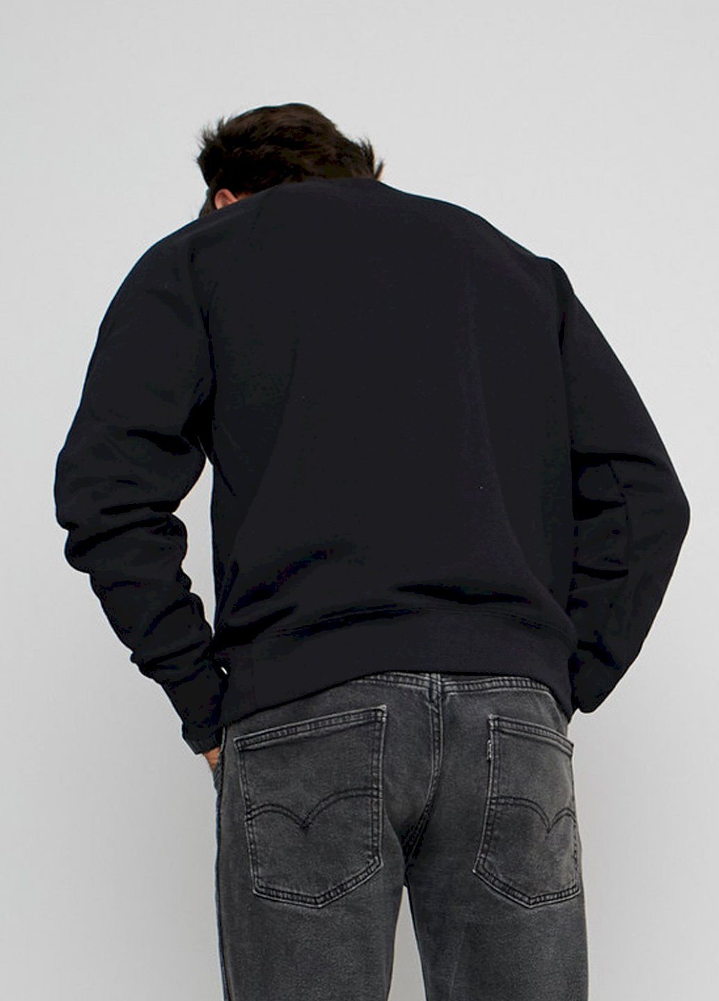 Свитшот мужской YAPPI - крой рисунок черный кэжуал - (251424236)