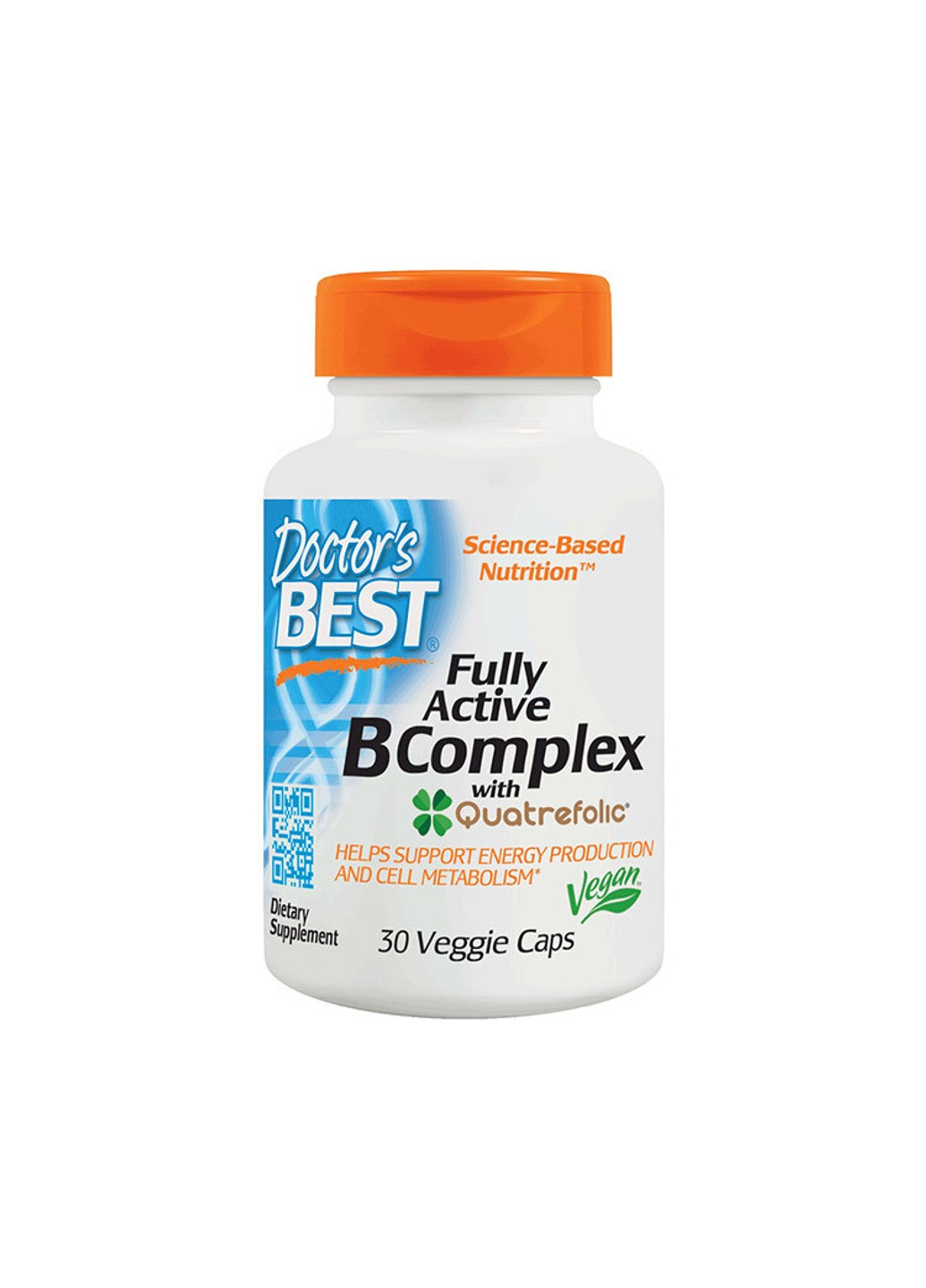 Комплекс витаминов группы Б Fully Active B Complex (30 капс) доктор бест Doctor's Best (255409841)