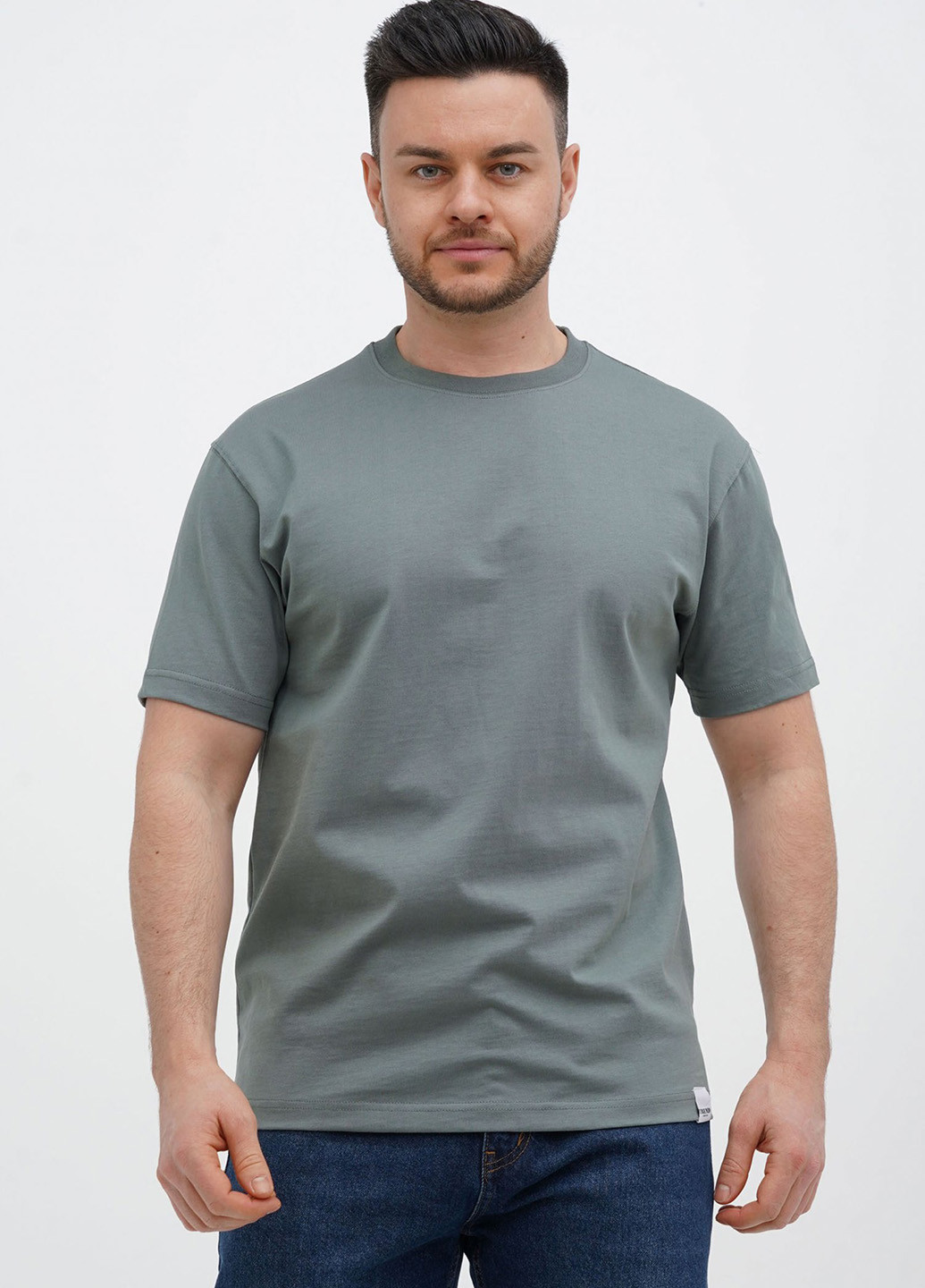 Серо-зеленая футболка Trend Collection