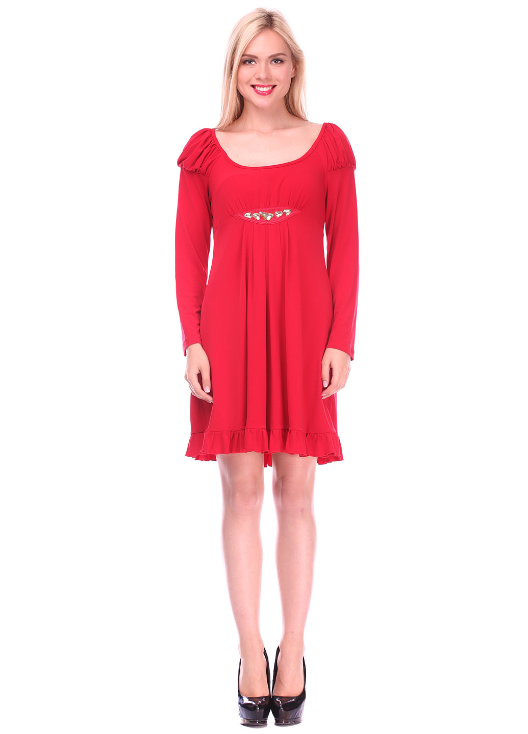 Красное кэжуал платье Matis однотонное