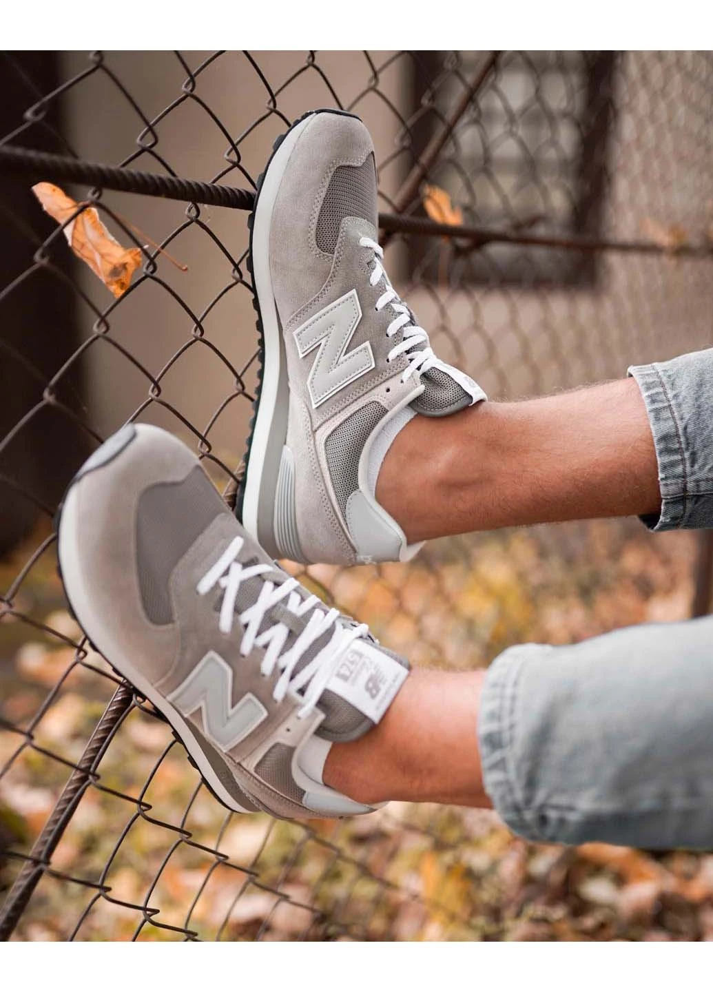Сірі кросівки демісезон New Balance