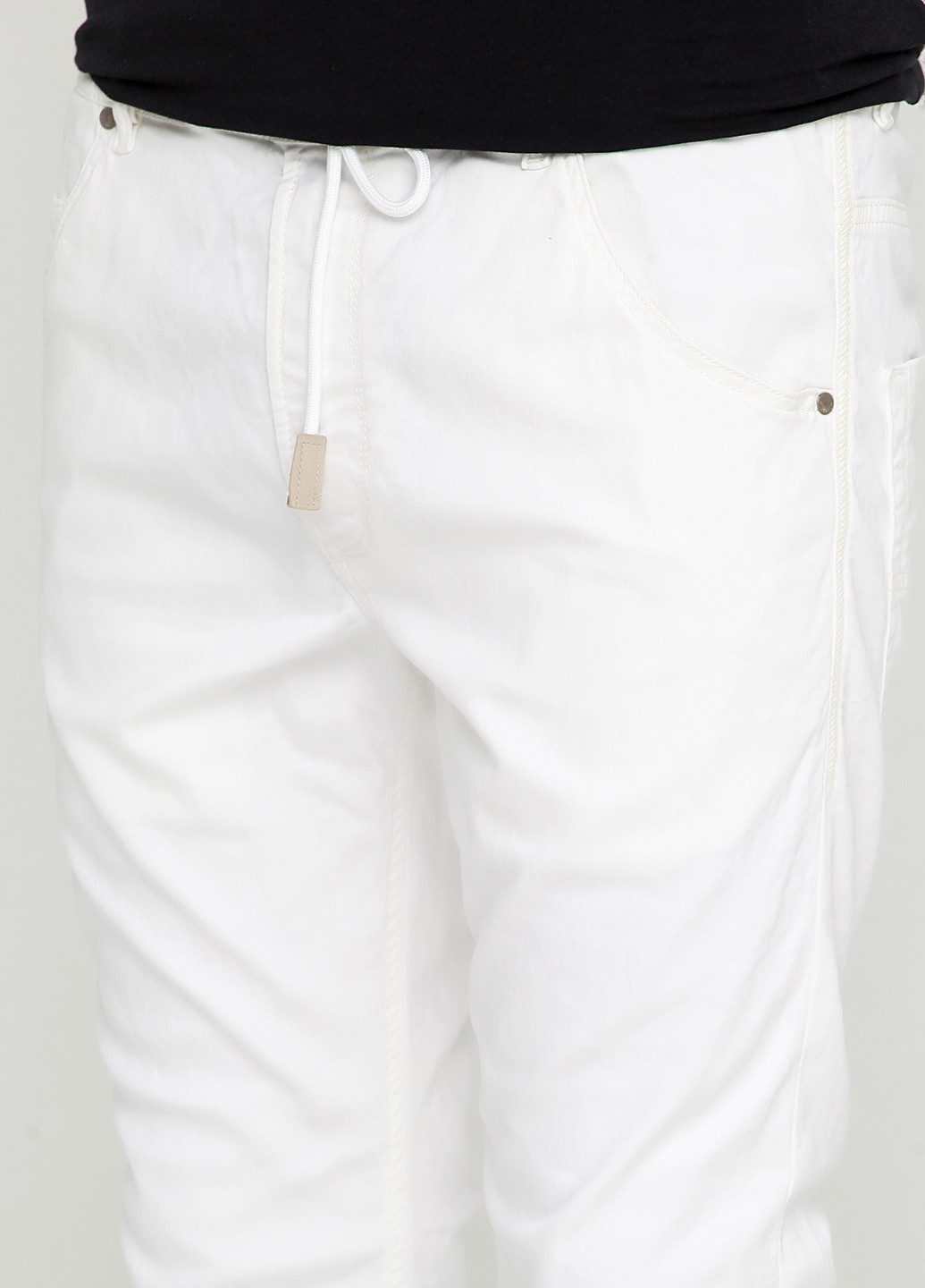 Белые кэжуал демисезонные зауженные брюки Diesel