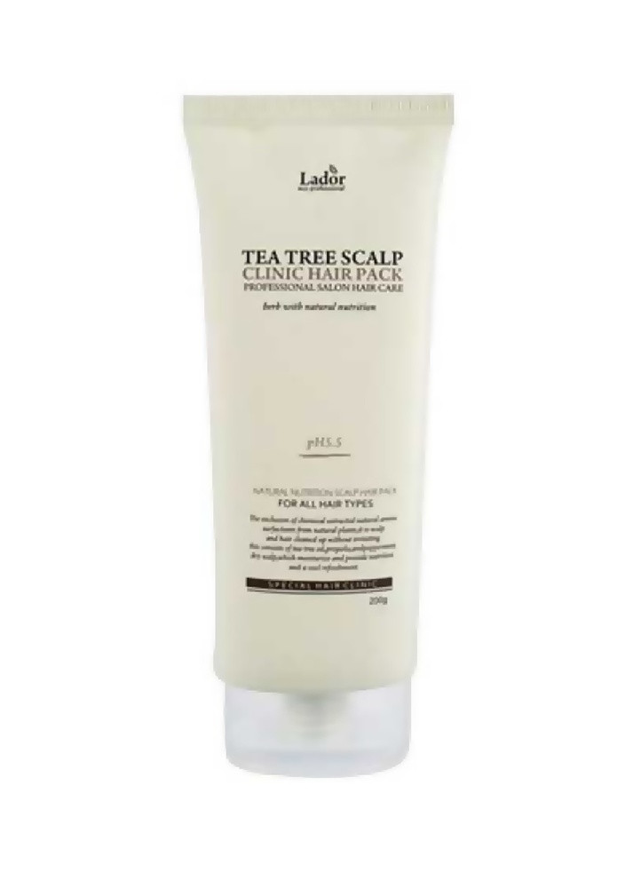 Маска для волосся і шкіри голови з чайним деревом Tea Tree Scalp Clinic Hair Pack 200 мл La'dor (222989567)