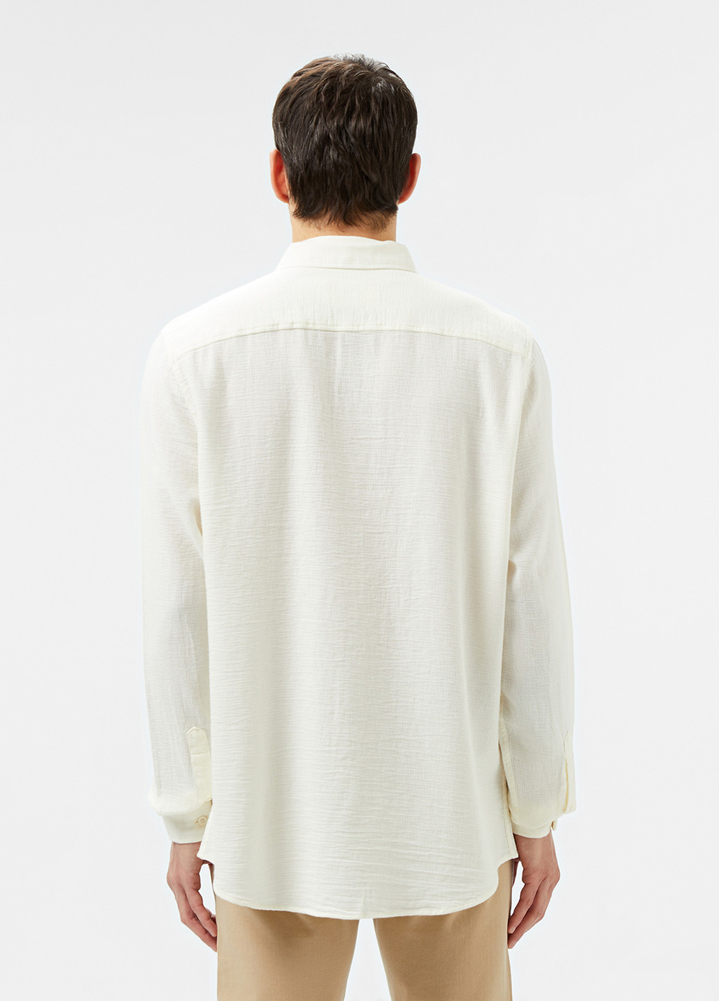 Белая кэжуал рубашка однотонная Lacoste