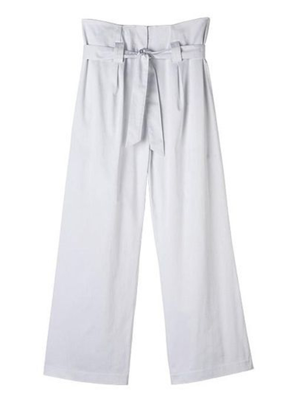 Белые кэжуал демисезонные укороченные, прямые брюки Mark