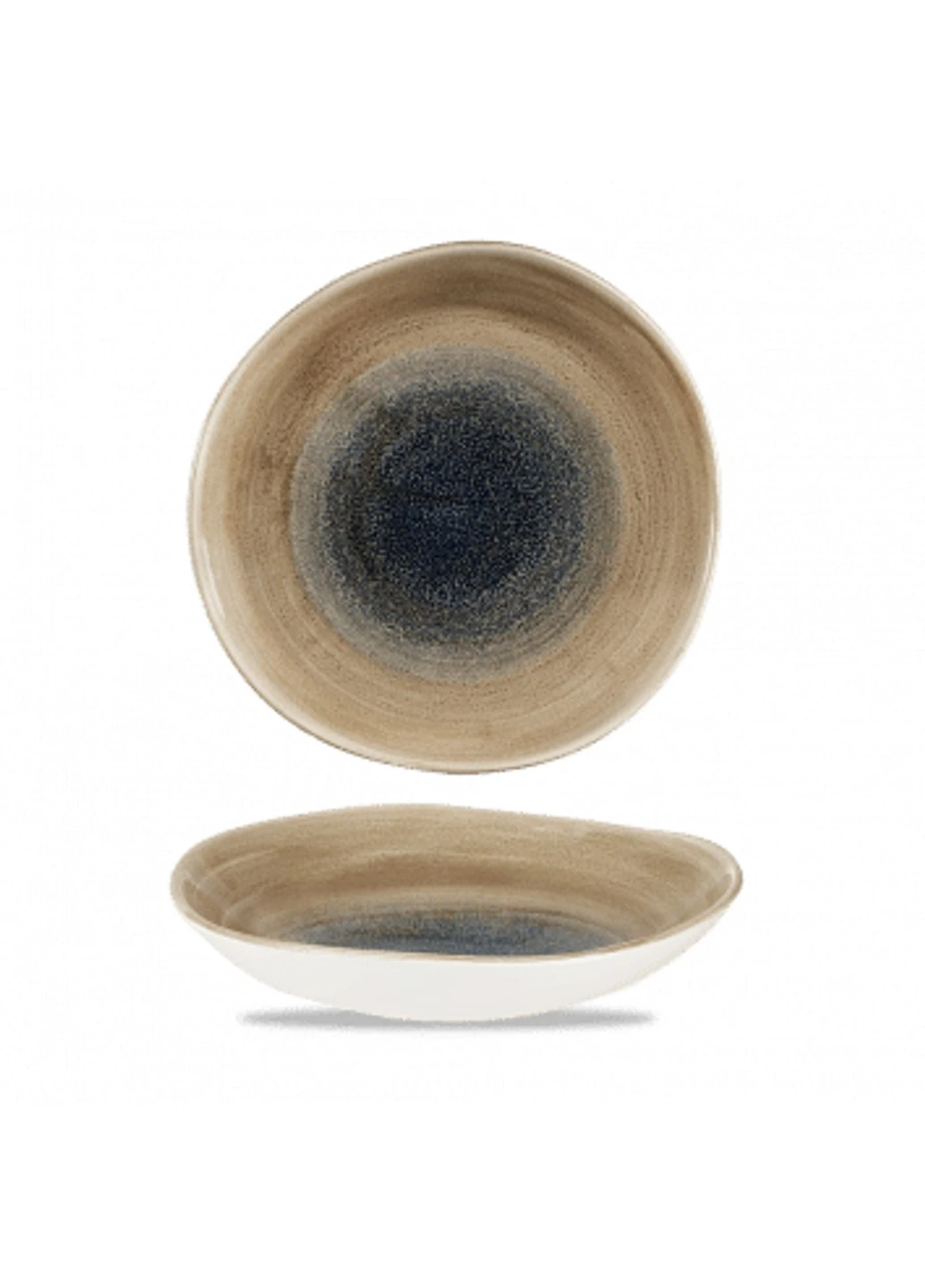 Тарілка глибока STONECAST AQUEOUS 25,5 см коричнева Churchill (252744943)