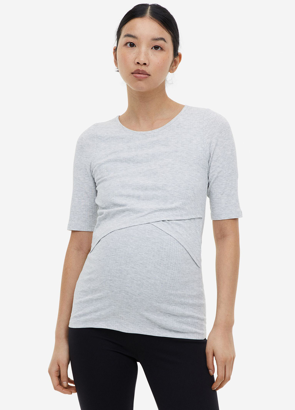 Серая летняя футболка для беременных H&M