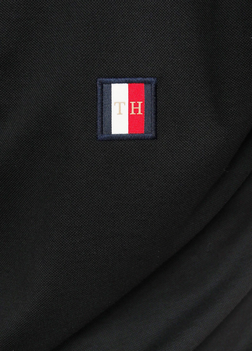 Черная футболка-поло для мужчин Tommy Hilfiger с логотипом
