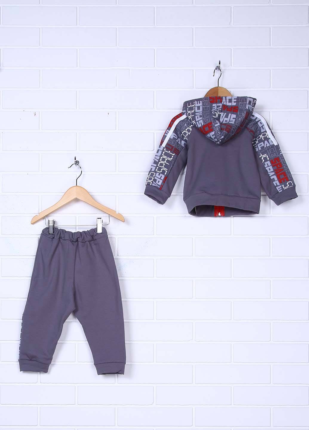 Серый демисезонный комплект (толстовка, брюки) Baby Art