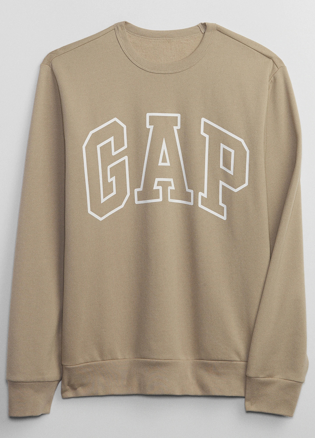 Свитшот Gap - Прямой крой логотип кофейный кэжуал хлопок, футер - (257006779)